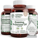 지방산에서 자연적인 Nutra 저녁 Primrose 기름 보충교재, 도움 Overcome 몸 고통, 신경 건강, 승진시키는 Hearth 건강 & 피부 명확성, 도움은 소화 불편, 500 mg, 180 Softgel를 감소시킵니다