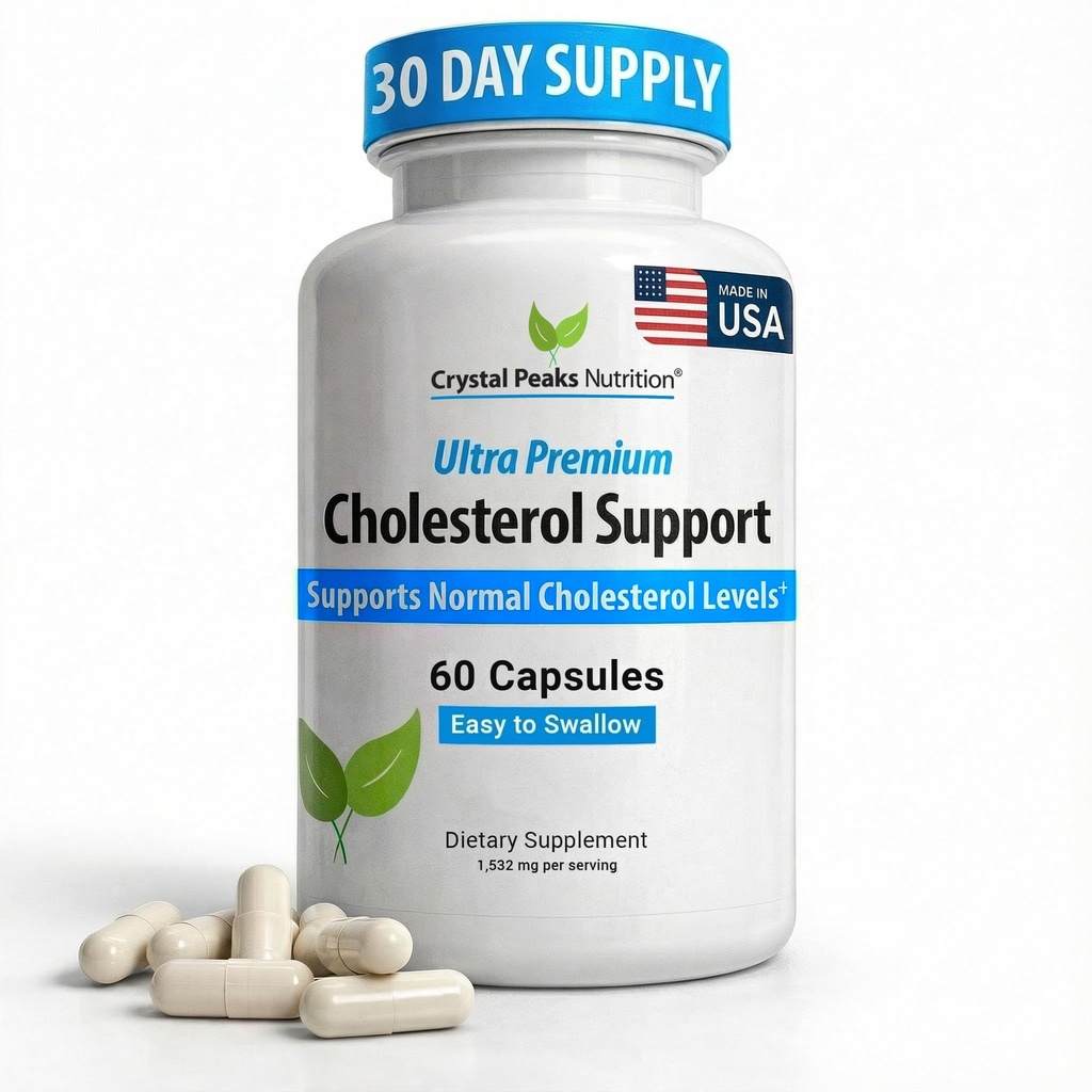 Cholesterol 보충교재 - 정상적인 콜레스테롤 수준을 지원하는 All-Natural 성분. Optimal 순환을 지원합니다. 60 캡슐