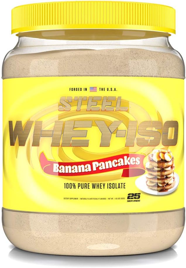 스틸 보충제 Whey-Iso | Whey Isolate Protein Powder | 빠른 흡수 | Lean Muscle Growth | Easy Digestion | 글루텐 프리 | 저탄소 | 25 서빙 (Banana Pancakes)
