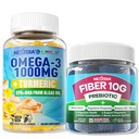 Vegan Omega-3 1000mg + Turmeric의 섬유 Gummies