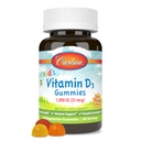 Carlson - Kid의 비타민 D3 Gummies, 1000 IU (25 mcg), 뼈 건강 & 면역 지원, 성장 & 발달, 비타민 D Gummies, D3 거미 비타민, 자연적인 과일 풍미, 60 채식주의자 Gummies