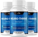 Vive MD Neuro Thrive Brain Supplement - 공식 공식 - Neuro Thrive PQ, Neuro Thrive, Ginkgo Biloba 추출물, Siberian Ginseng 추출물과의 추가 강도 - (3 팩)