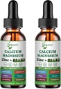 칼슘 마그네슘 아연 액체 하락, 액체 마그네슘 글리세라이드 500mg 칼슘 1000mg 비타민 D3, K2, B6, B12, 옥수수 10, 6X 강한 Gummies 캡슐 (2 팩) 보다는