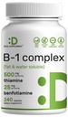 Benfotiamine, 240 캡슐을 가진 DEAL SUPPLEMENT 비타민 B1 500mg – 1 강화한 공식에 대하여 2 – 지방 & 수용성 Thiamine B1 보충교재 – 제3자 시험되는, 비 GMO 없음, 글루텐 없음