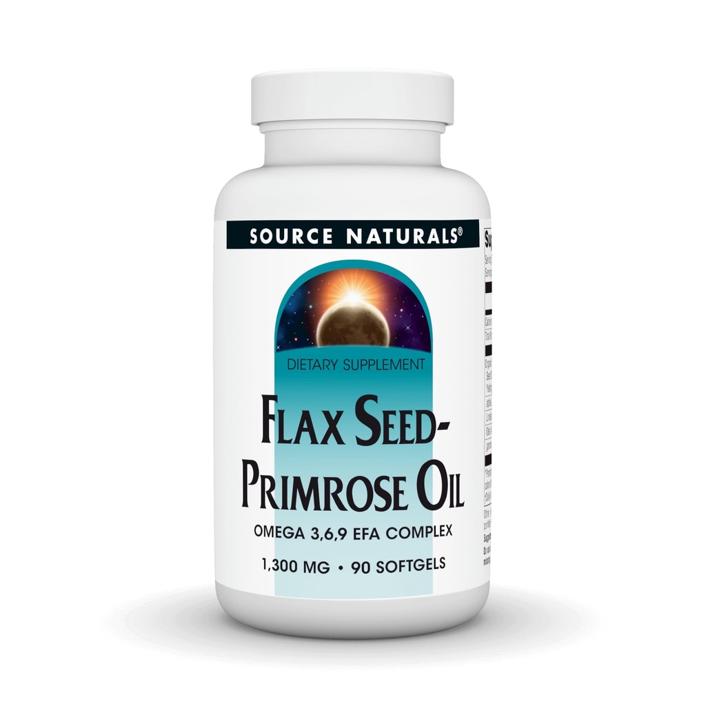 Source Naturals Flax Seed-Primrose Oil, 오메가 3,6,9 EFA Complex, 1300mg - 90 Softgels