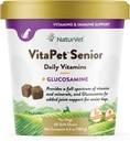 NaturVet VitaPet Senior Daily Vitamins Plus Glucosamine for Dogs, 60 ct Soft Chews, 글로벌 소스 성분으로 미국에서 만든