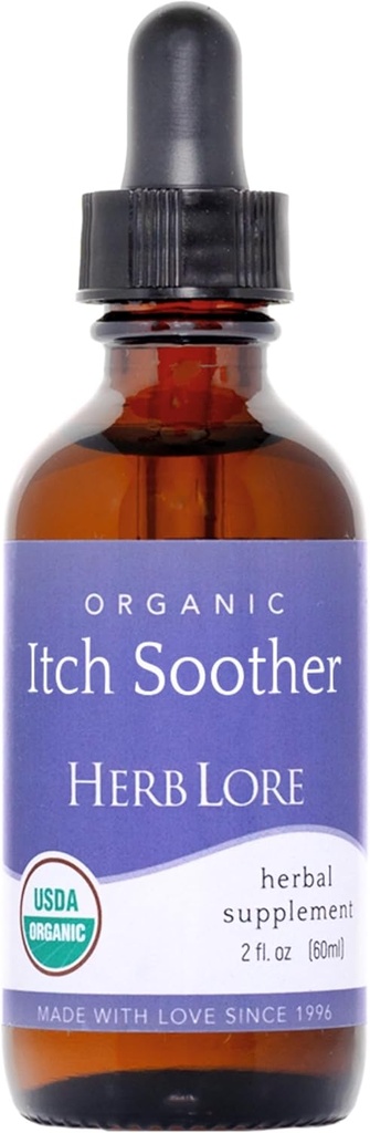 허브 로레 유기농 이치 소기타 탄약 - Soothes Itchy Pregnancy Skin & Rash, Liquid Milk Thistle, Dandelion & Yellow Dock Liver Support Supplement Drops (2 fl oz)
