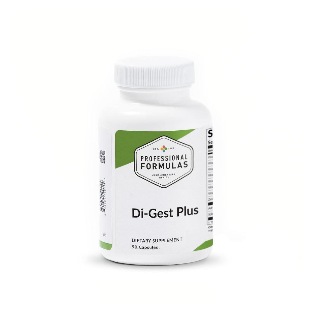 전문 공식 Di-Gest Plus - 베타인, L-Glutamic 산, Pancreatin, Papain 및 Pepsin 건강한 소화, 영양 흡수 및 Gut Lining - Hypoallergenic, 글루텐 무료, 90 캡슐