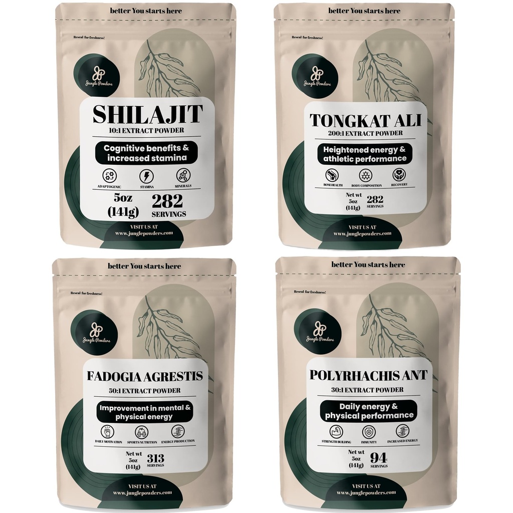 정글 분말 초본 분말 뭉치 - Shilajit 분말, 남자 분말, 까만 Ant 추출물 분말, 남자 보충교재를 위한 Fadogia Agrestis 추출물
