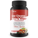 Liver Cleanse Detox & Repair - Liver, Kidney, & Colon Cleanse - Dandelion Root, Aloe, Turmeric, Ginger와 초본 Liver 지원 보충 - 자연적으로 Liver 건강 증진