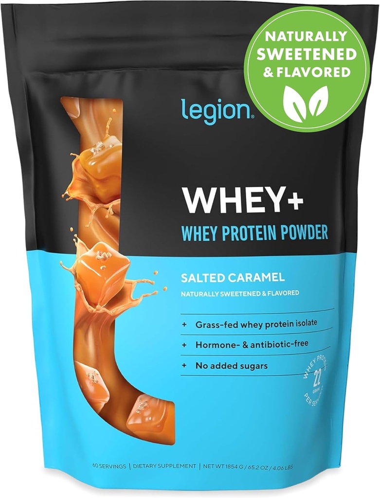 이름 * Whey+ Protein whey는 Grass Fed Cows에서 격리합니다 - Whey Protein Isolate Powder Low Calorie, Non-GMO, Sugar Free, Lactose 및 Gluten Free, 남성 및 여성용 모든 천연 단백질 분말 (60 인분)