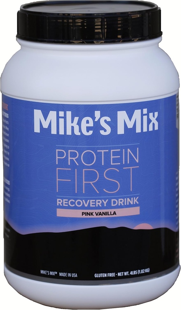 Mike 's Mix Protein First Recovery 음료 4 파운드 - 핑크 바닐라, 실제 식품 제품, 간단하고 자연 ...