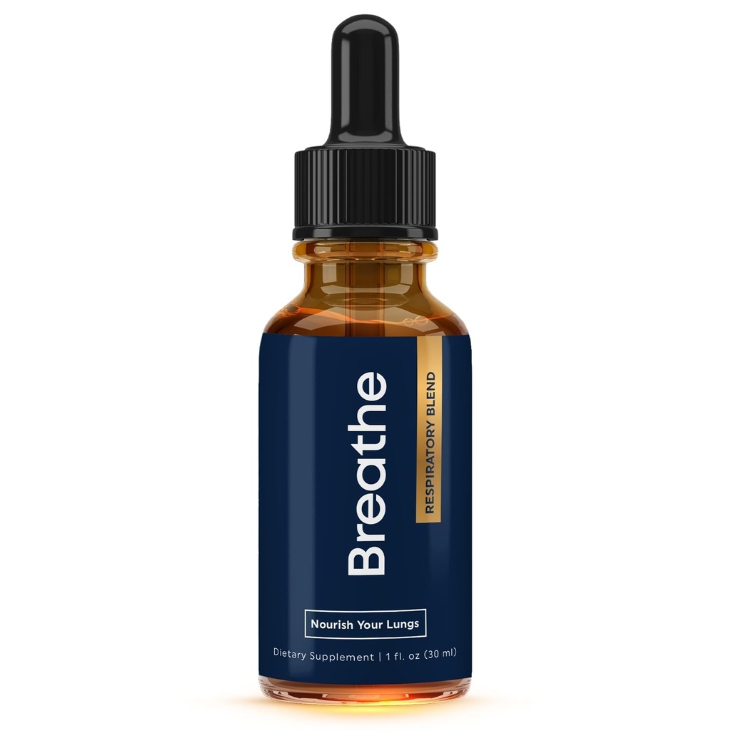 BREATHE 8-IN-1 Mullein Drops for Lungs & Airways (1 fl. oz.) : Peppermint, Thyme, & Lungs Detox에 대한 Mullein 잎 추출물 - Mucus & Breathe Clear를 깰 - GMO-Free 및 미국에서 제조