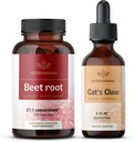 HERBAMA Beet Root and Cat's Claw Kit - 21 : 1 농축 베트 뿌리와 고양이의 클로 테이크 2 fl oz - Vegan, Non-GMO, Sugar & Alcohol-Free - 2 팩