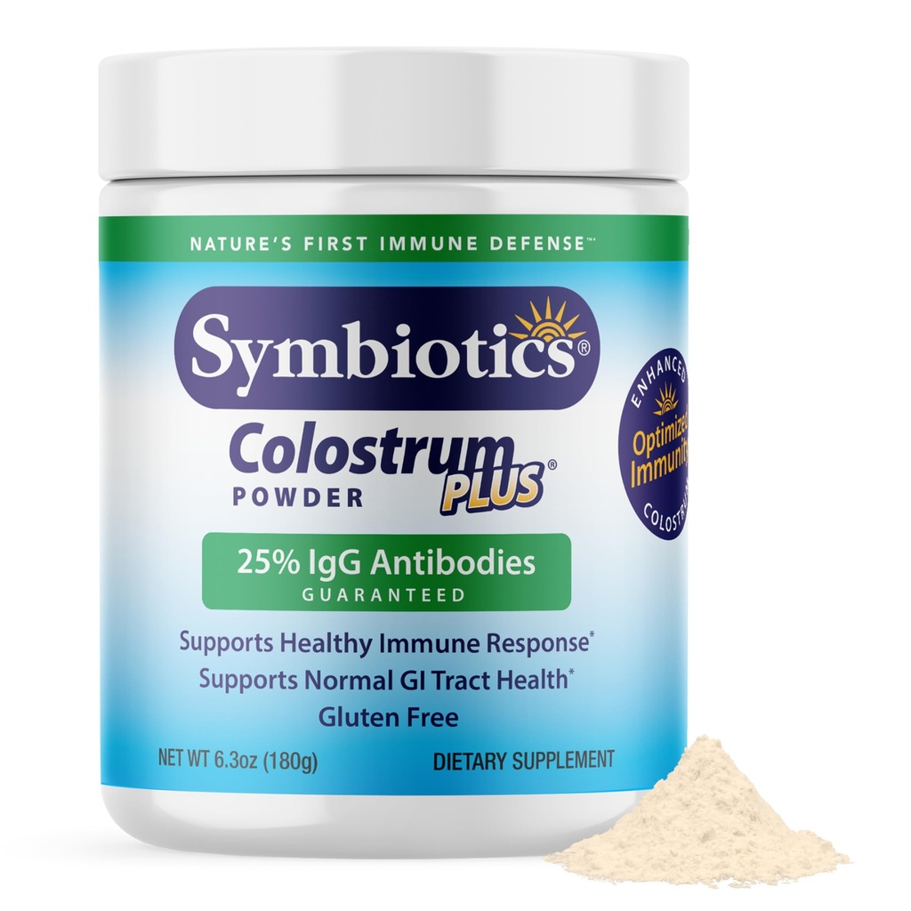 Symbiotics Colostrum Plus 분말 보충, 6.3 온스 (180 g)