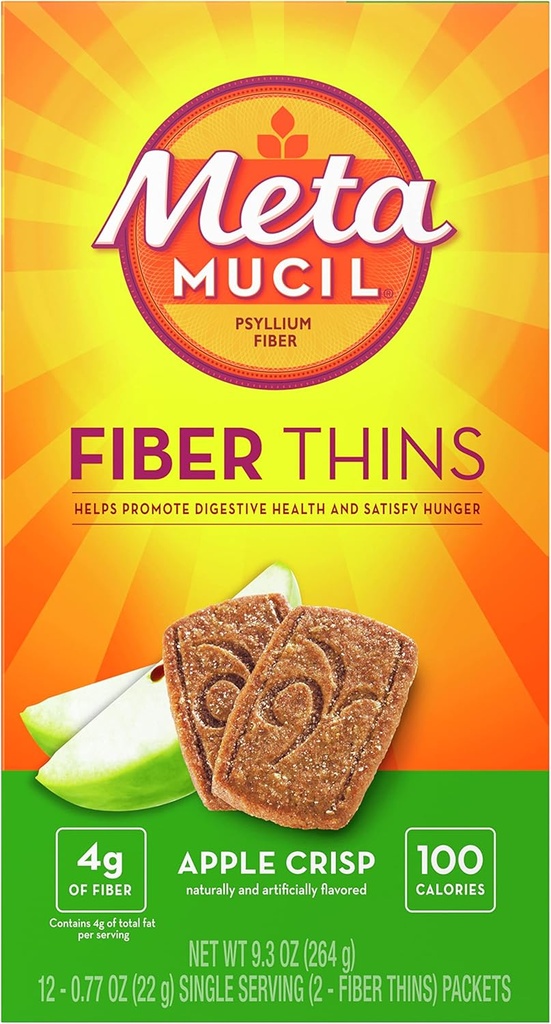 Metamucil 섬유 웨이퍼 Apple Crisp Packets, 2개의 ea