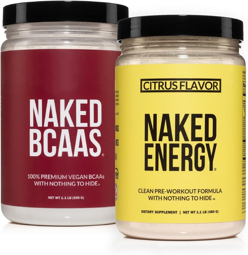 NAKED Vegan 에너지와 성과 뭉치 감귤류 에너지 BCAAS 아미노산 분말