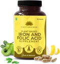Kavir 자연적인 철과 비타민 C 60 Veg 캡슐을 가진 Folic 산