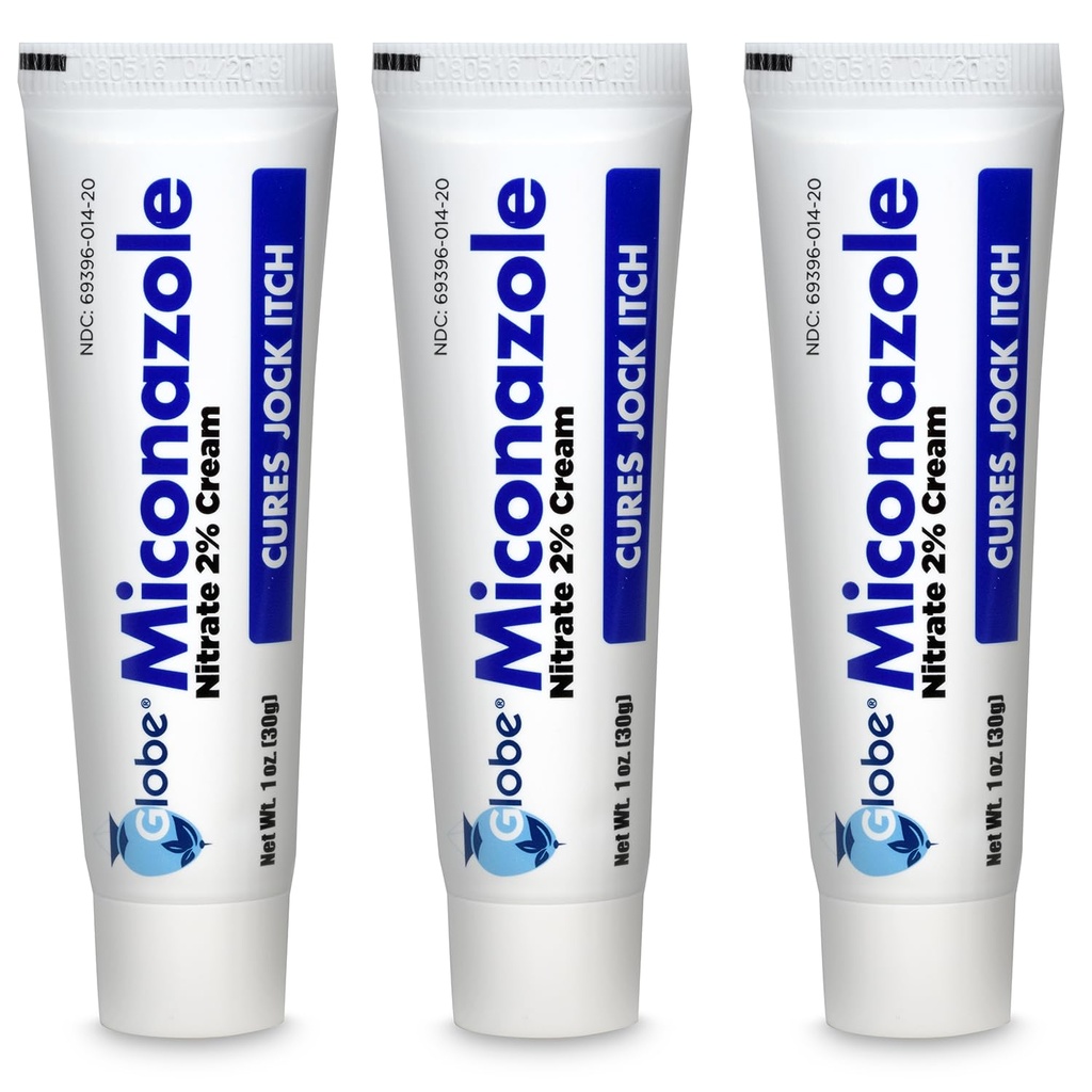 Miconazole 지구 (3 팩) 질산염 2% 크림 1개 oz, 치료 최대 Athletes 발, Jock Itch, Ringworm 및 더 많은 것.