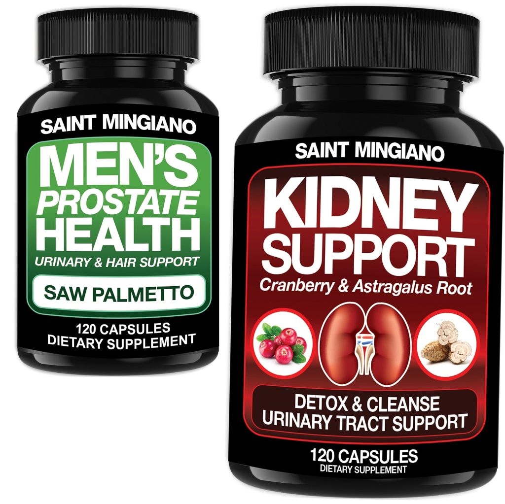 Kidney Support Cleanse Detox & Repair 120 Casuals - 함께 - 남자의 전립선 건강 고급 전립선 보충제 - 120 캡슐