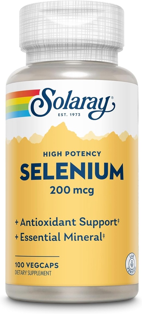 Solaray 셀레늄 200 Mcg 높은 효능, 100 Ct