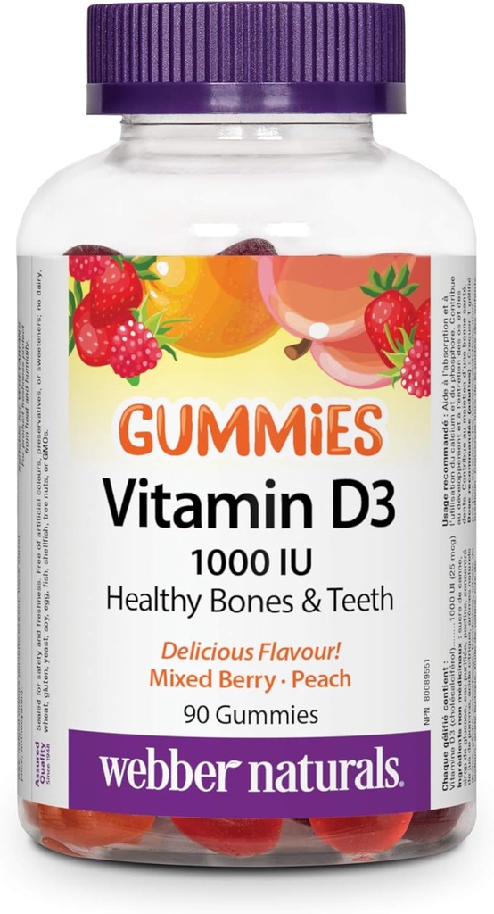 Webber Naturals Webber Natruals 비타민 D3, 1000 Iu 90 조사