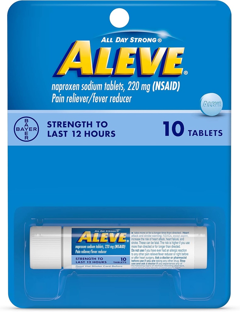 Aleve 고통 Reliever/Fever 흡진기 정제, 220 mg 10 ea (3의 포장)