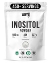 Myo-Inositol Powder 8oz, Ovarian Support, Fertility 및 Hormonal Balance, Pure Inositol Powder, Myo-Inositol Supplement for Energy, Brain Health, 454 서빙