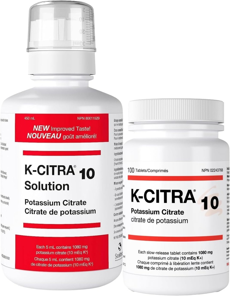 100 정제 - 칼륨 구연산염 보충교재 - 효과적인 알칼리 치료 & 간단한 투약 Regimen - 칼륨 Depletion & Kidney 돌을 위해 베스트 - 정제 당 칼륨 구연산염의 1080mg를 포함합니다