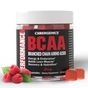 BCAA Gummies, Electrolytes 분기된 사슬 아미노산을 가진 에너지 Chews, Lean 근육과 Boost 내구시간, 60 Gummies, 베리 맛을 내는