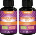 Resveratrol 600 mg의 Trans-Resveratrol 보충교재, 산화 방지제 건강 시효 지원 - 120의 캡슐