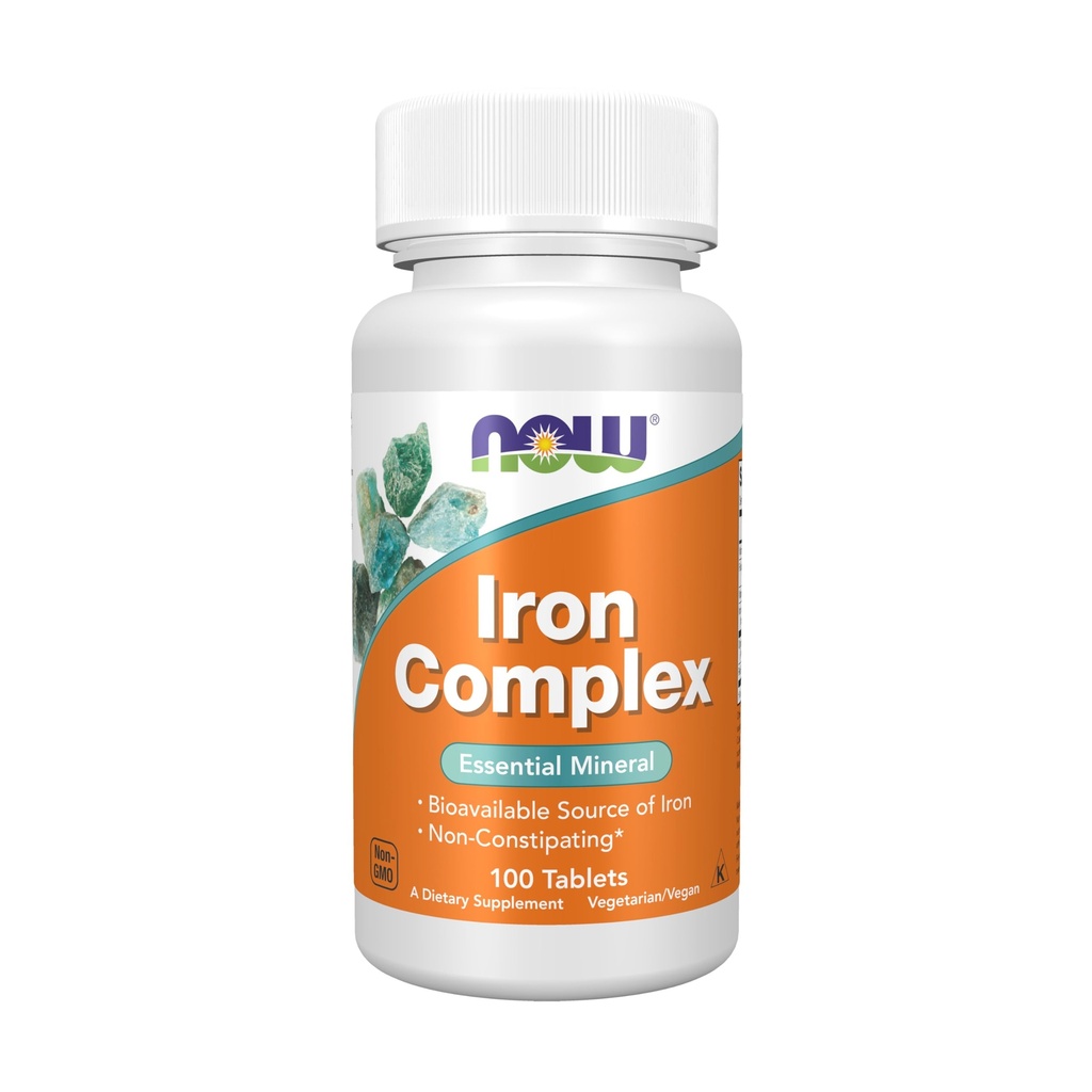 NOW Foods, Iron Complex, Non-Constipating*, Essential Mineral, 100 정제