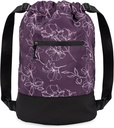 GOMOYO Flex Cinch Drawstring 체육관 가방 여성용 | 매실 - 꽃 | 18" x 14" x 7" | 체육관 Cinch 배낭