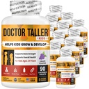 NuBest Doctor Taller Kids - Multivitamins, Multiminerals, 칼슘과 Bone 강도 지원 - 나이 2에서 9까지의 프리미엄 공식 - 포도 맛 - 12 팩 | 18 개월 공급