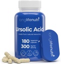 LongLifeNutri Ursolic Acid 300mg - Rosemary Leaf Extract, 180 Vegetarian Capsules, 근육 성장 및 회복을위한 유기 보충, 2 월 공급, 실험실 테스트, GMP 인증, 미국