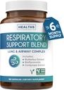 호흡 덩굴 건강 보충교재 - Invigorating Lung 지원 보충교재 도움 지원 명확한 기도 Mucus 제거 및 계절 또는 년 둥근 Detox - Vegan 초본 비 GMO 공식 (6 달 공급)