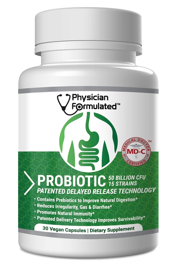 여성 및 남성을위한 Probiotics - 50 억 15 Strains 느린 릴리스 DR 캡슐 & Prebiotics는 소화 건강을 개선하기 위해, 면역 지원 보충 풀 월 공급