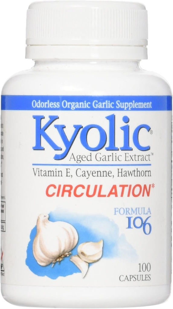 Kyolic Aged 마늘 추출물 건강한 심장 공식 106 - 100 캡슐