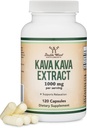 Kava Kava 캡슐 서빙 당 1,000mg, 120 조사 (고순도 3-5% Kavalactones 루트 추출) Kava 파우더 루트 추출 휴식에 대 한 (비 GMO, Vegan 안전) 더블 나무