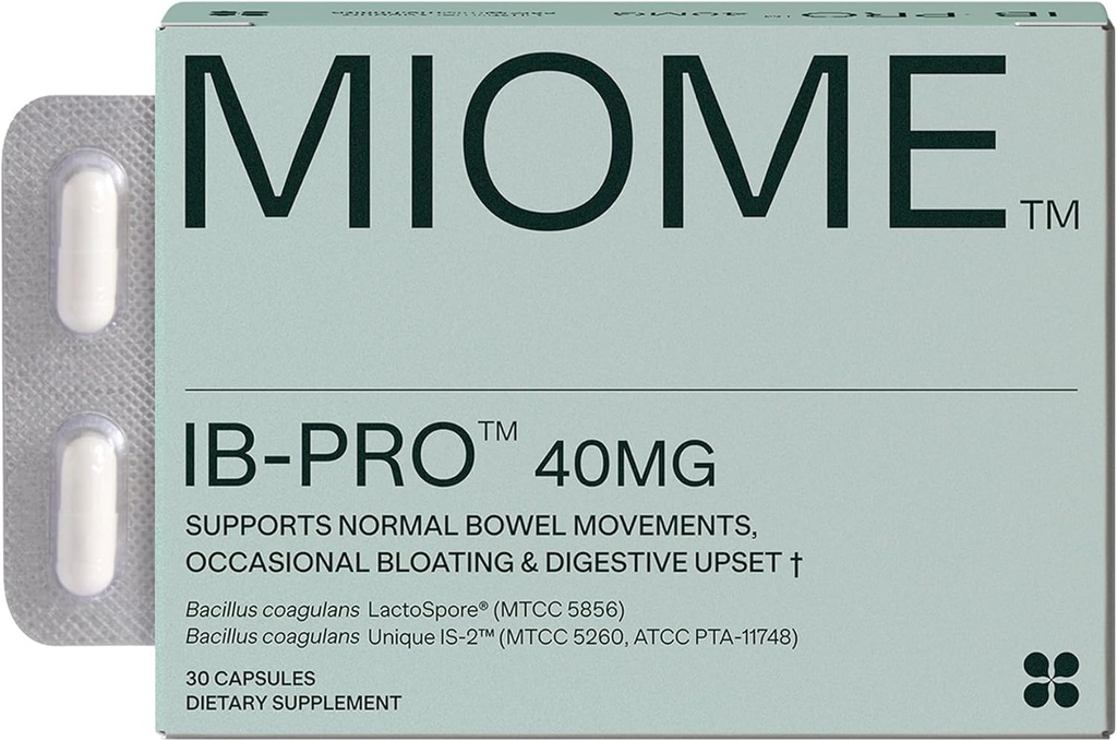 IB-PRO Bacillus Coagulans Probiotic - 2-1 Lactospore & Unique is-2 for Occasional Constipation, Bloating & Digestive Upset - 3rd Party Verified - 30 캡슐