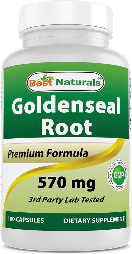 제일 자연적인 황금 뿌리 570 mg (Non-GMO) 100개의 캡슐