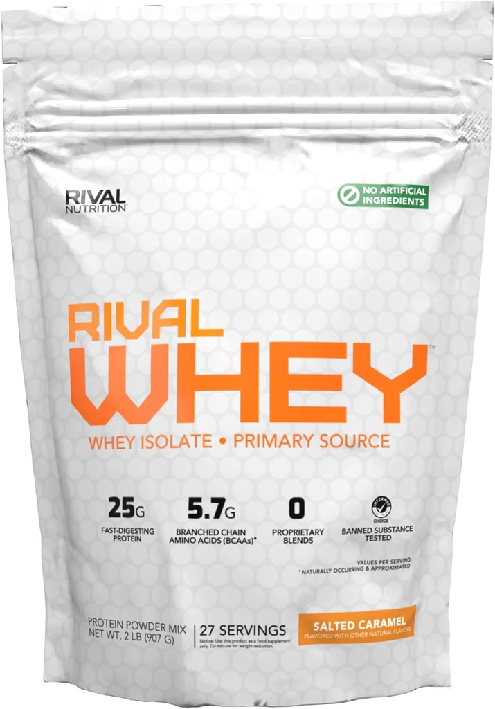 Naturally 맛의 라이벌 Whey - 소금 카라멜 2lb