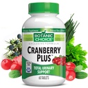 Botanic Choice Cranberry Plus Total Urinary Support - Cranberry Concentrate, Uva Ursi, Buchu, 칼슘 - 60 정제가있는 여성과 남성을위한 Urinary Tract 건강