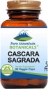 순수한 산 식물 Cascara Sagrada 캡슐 - 야생 수확 Cascara Sagrada Aged Bark 보충의 400mg로 Vegan Kosher 모자 지금