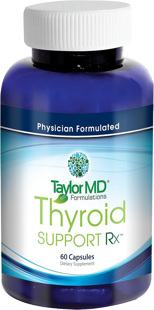 Thyroid 보충교재 Rx – Iodine의 자연적인 혼합, 티로신, Schisandra, Coleus Forskohli, Ashwagandha 및 더 많은 – Thyroid Metabolism의 제일 혼합 - Physician 공식화하고 임상 시험해 – Taylor MD 정립에 의해 보장하는.
