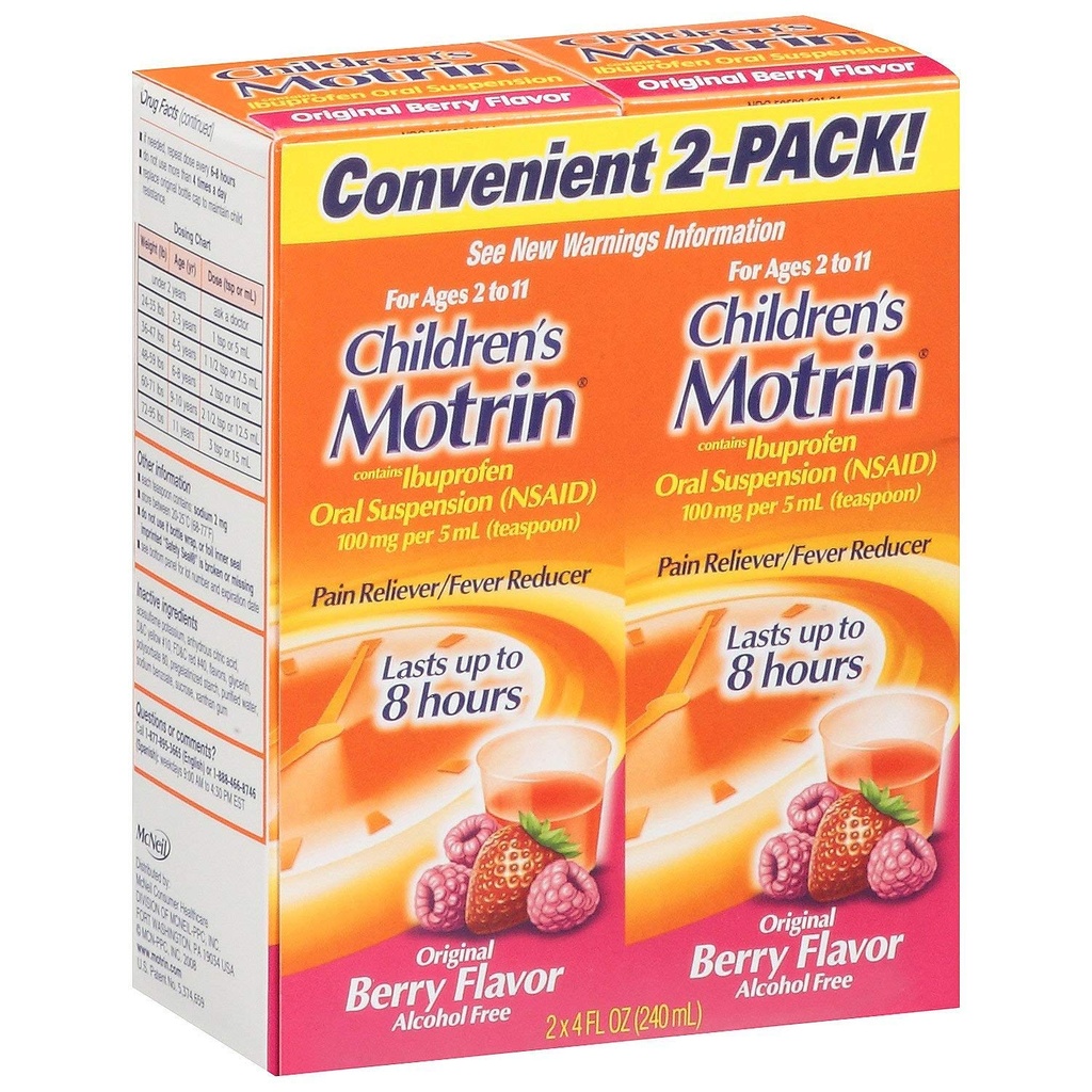 Motrin 어린이 베리 Liq 크기 4 유체 Ounce, 6 팩