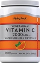 Piping Rock Vitamin C Powder | 24 oz | 2000mg | 수용성 결정 | 아스코르브산 | 채식주의, 비 GMO, 글루텐 무료 보충
