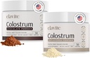 Bovine Colostrum Powder (60 서빙) 여성 및 남성을위한 묶음 묶음 묶음 뭉치 - 건강한 머리, 피부 및 손톱을위한 보충 - 초콜릿 및 불연 - 미국에서 만든