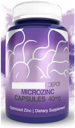 Depot MicroZinc 캡슐, 40mg 낙관된 아연, 365 조사 규정식 보충교재