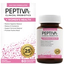 여성 건강을위한 Peptiva Probiotics - 여성 프로바이오틱스 및 소화 지원, 25 억 CFU, 멀티 스트레인 프로바이오틱스, Lactobacillus Acidophilus, Bifidobacterium - 60 채식 캡슐